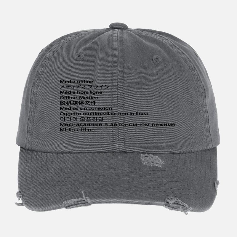 Offline-Medien Flexfit Vintage Destroyed Cap