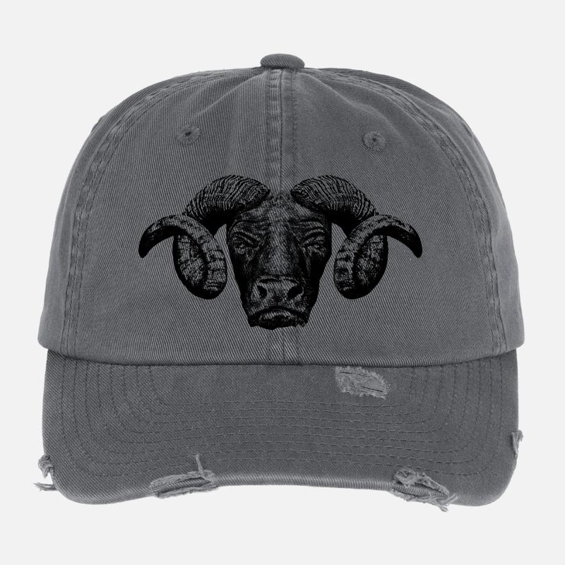 Minotaure / Tête Casquette vintage effet usé Flexfit