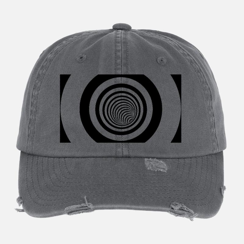 Concentric Black Vortex Flexfit Vintage Destroyed Cap