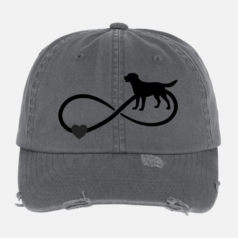 Labrador Unendlichkeitszeichen Flexfit Vintage Destroyed Cap