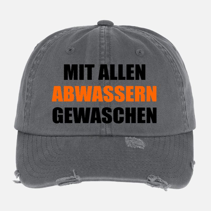 Ironisch Abwasser Wasser Flexfit Vintage Destroyed Cap