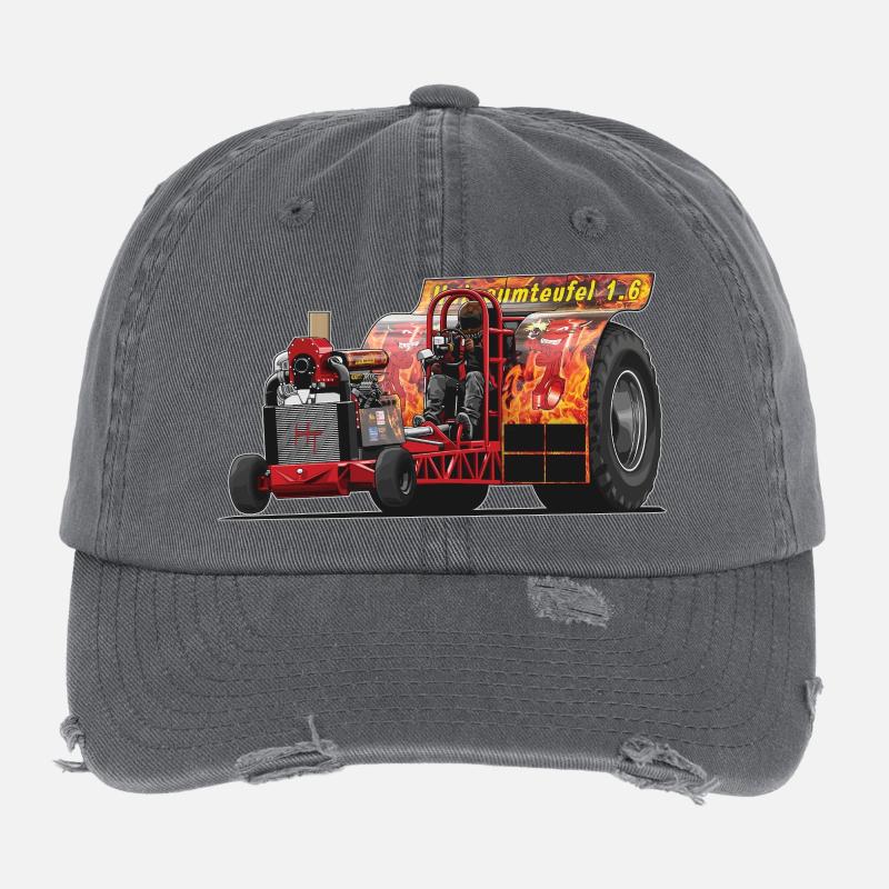 Tractor Pulling // Illustration Flexfit Vintage Destroyed Cap