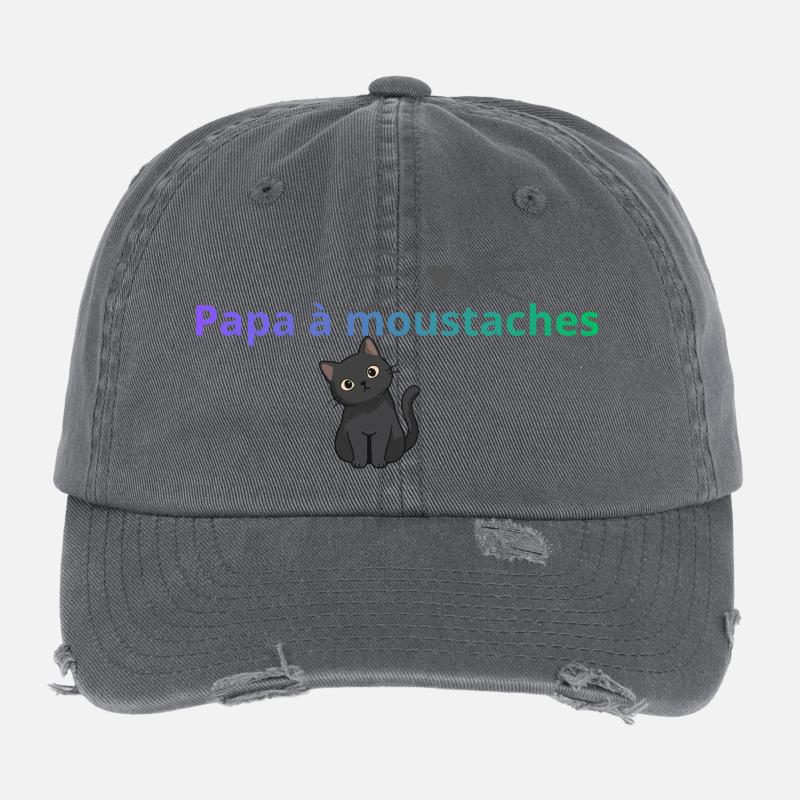 papa_moustaches Casquette vintage effet usé Flexfit