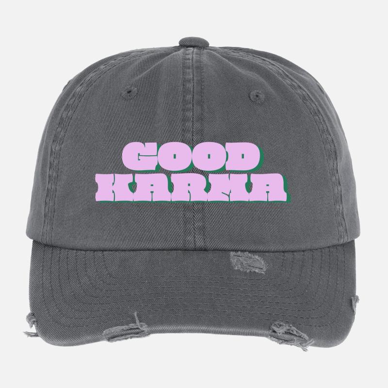 Gutes Karma Retro Pop Flexfit Vintage Destroyed Cap