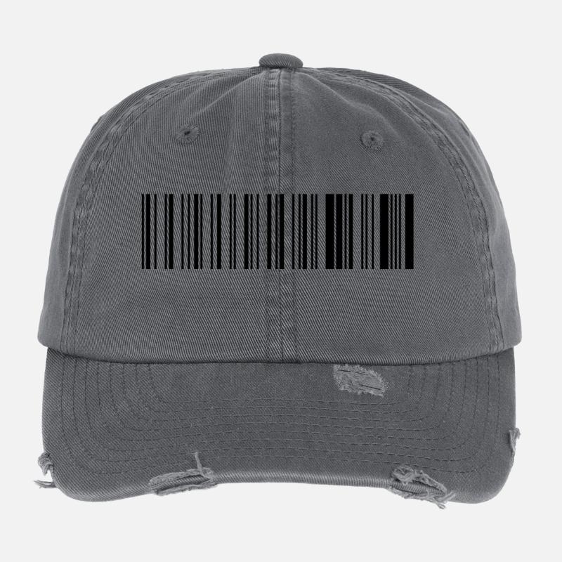 code à barres. Casquette vintage effet usé Flexfit