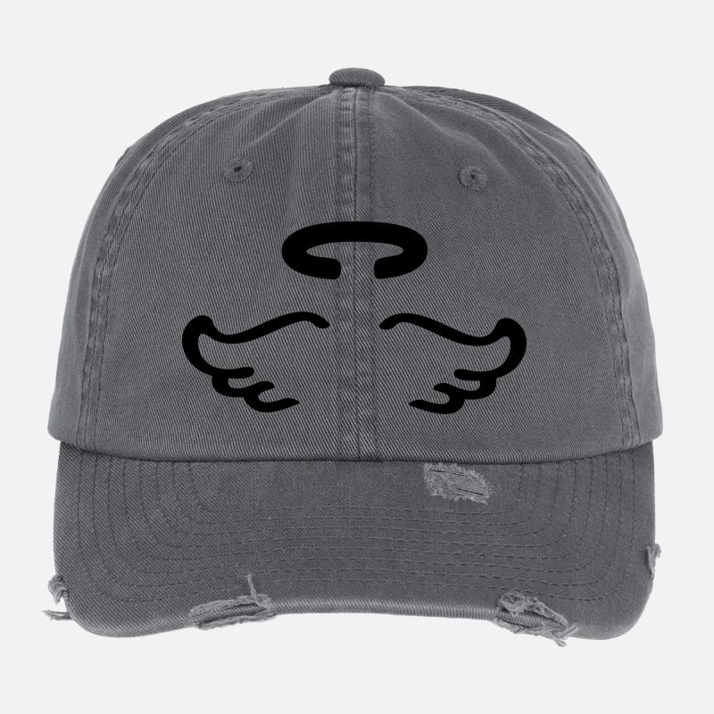 Engel Symbol Flexfit Vintage Destroyed Cap