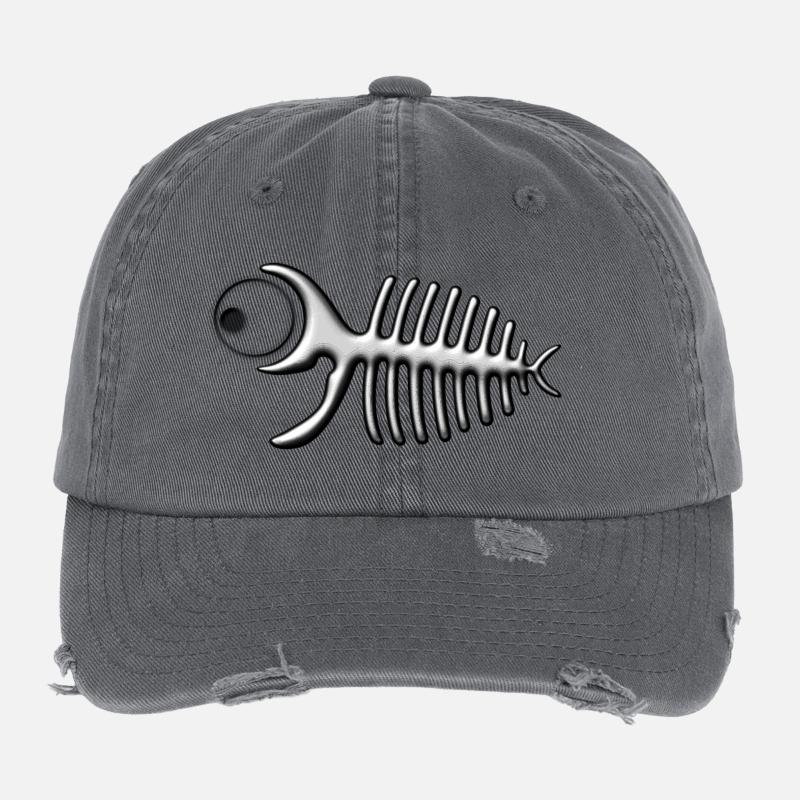 Arête de poisson Casquette vintage effet usé Flexfit