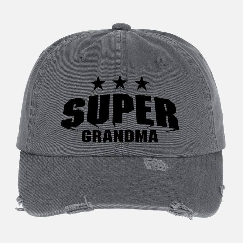 Super Grandma Flexfit Vintage Destroyed Cap