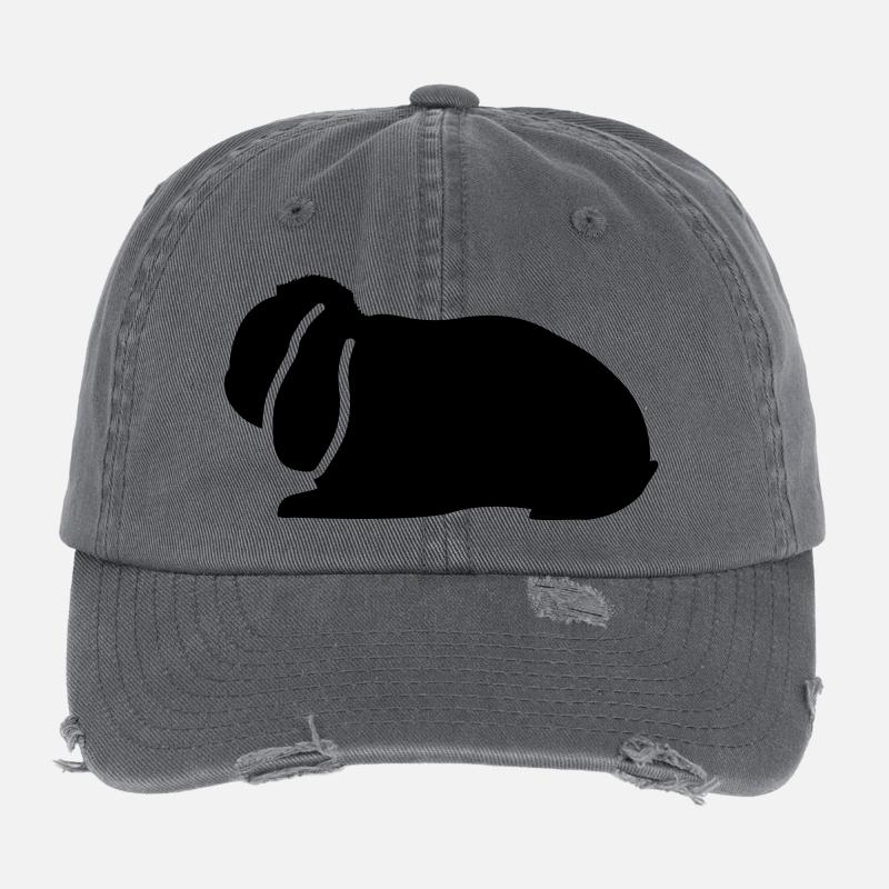 NHD emblème Dwarf Lop lapin bélier Casquette vintage effet usé Flexfit