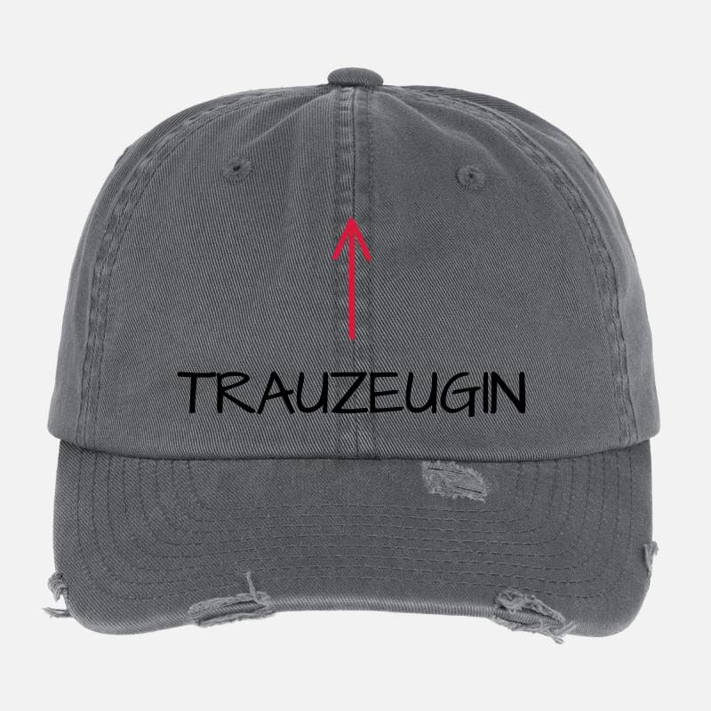 Trauzeugin Junggesellenabschied Pfeil Flexfit Vintage Destroyed Cap