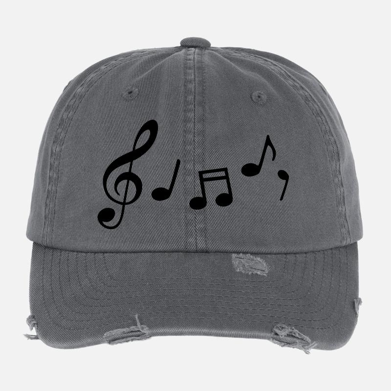 Musiknoten Flexfit Vintage Destroyed Cap