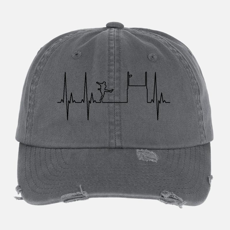 Électrocardiogramme Rugby Casquette vintage effet usé Flexfit