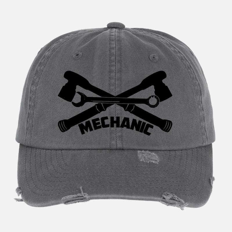 OUTILS MÉCANIQUES Casquette vintage effet usé Flexfit