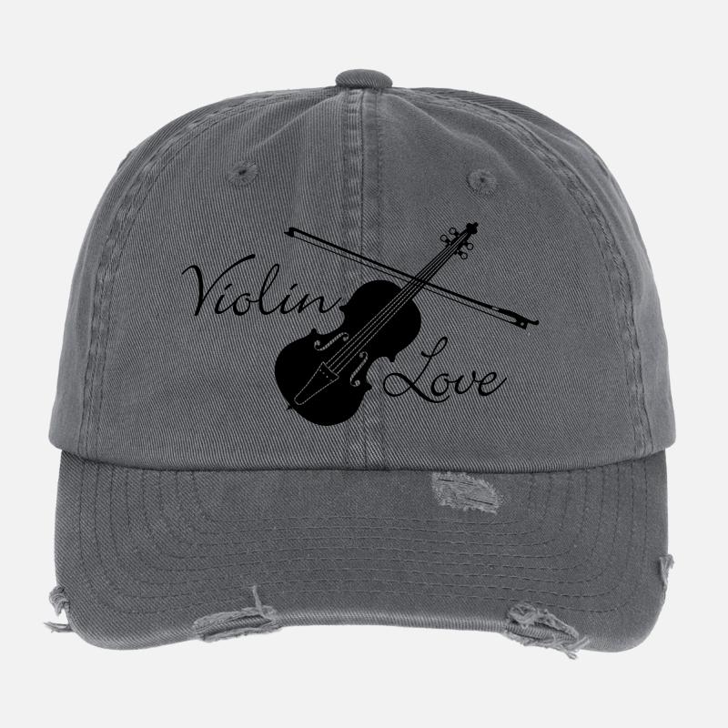 L’amour du violon Casquette vintage effet usé Flexfit
