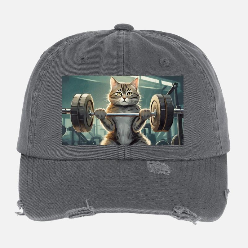 Pun ambiguous german expression - Muskelkater Flexfit Vintage Destroyed Cap