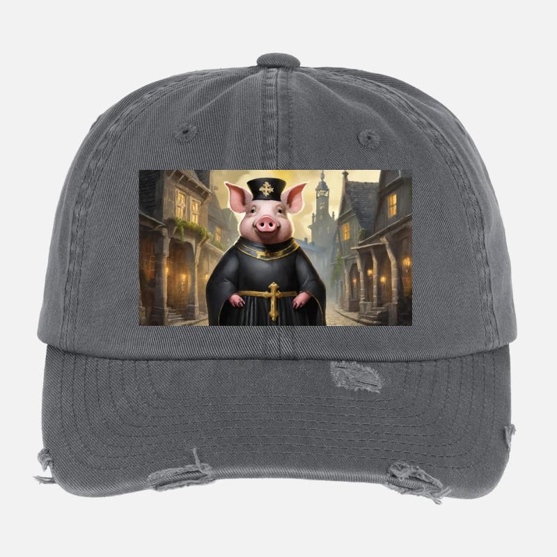 Pun ambiguous german expression – Schweinepriester Flexfit Vintage Destroyed Cap