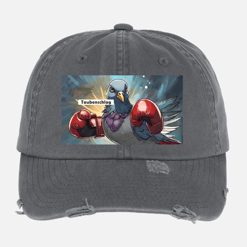 Pun ambiguous expression Taubenschlag pigeon loft Flexfit Vintage Destroyed Cap