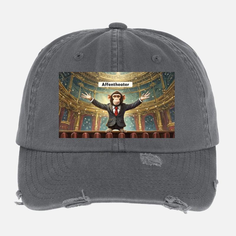Jeu de mots sur l’expression ambiguë – Affentheater (farce) Casquette vintage effet usé Flexfit
