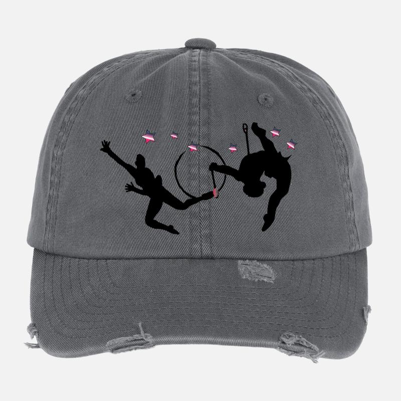 Rhythmic gymnastics with hoops Flexfit Vintage Destroyed Cap