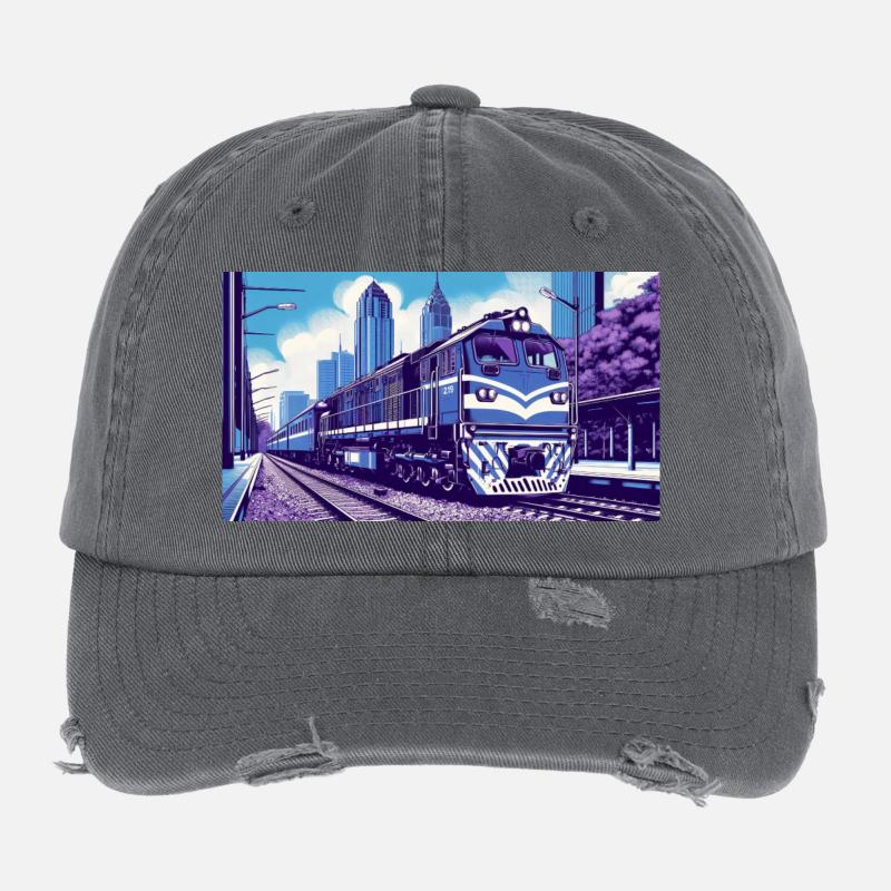 Train 2 1 Flexfit Vintage Destroyed Cap