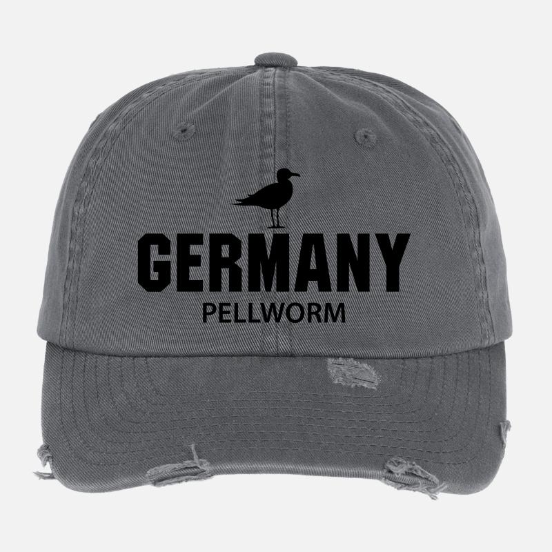 Pellworm GERMANY Flexfit Vintage Destroyed Cap
