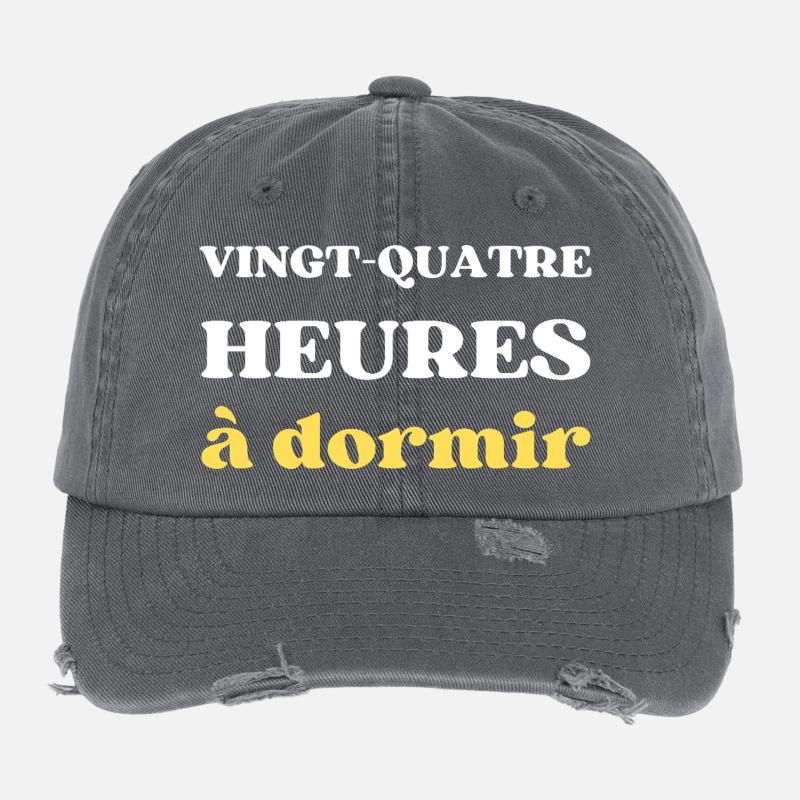 VINGT QUATRE HEURES à dormir Casquette vintage effet usé Flexfit