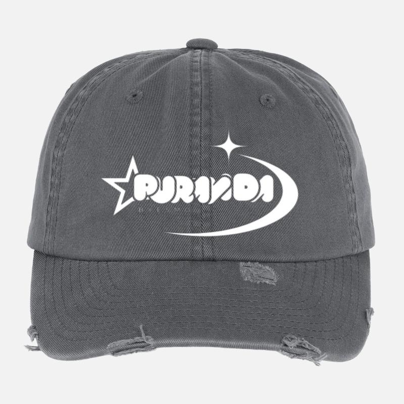 Space Style with Star and Comet Flexfit Vintage Destroyed Cap