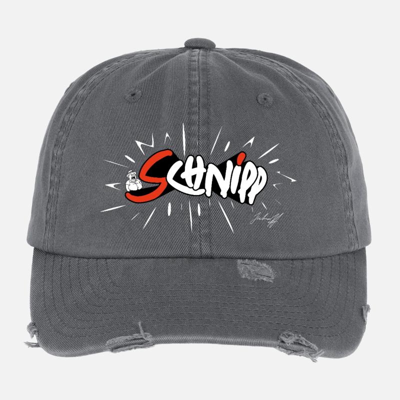 Sweat à capuche Schnipp Casquette vintage effet usé Flexfit