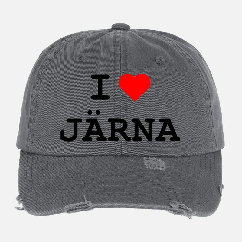 Ich liebe Järna - I love Järna Flexfit Vintage Destroyed Cap