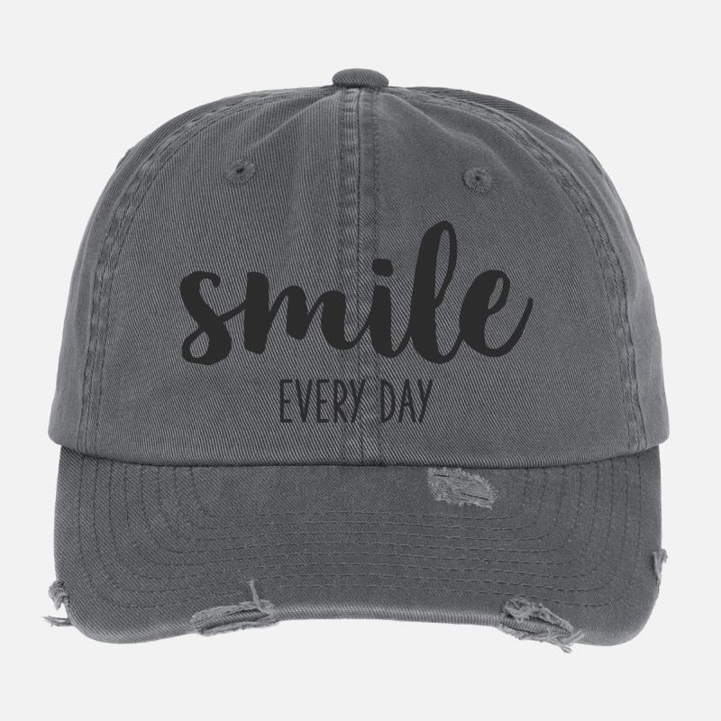 sourire tous les jours Casquette vintage effet usé Flexfit