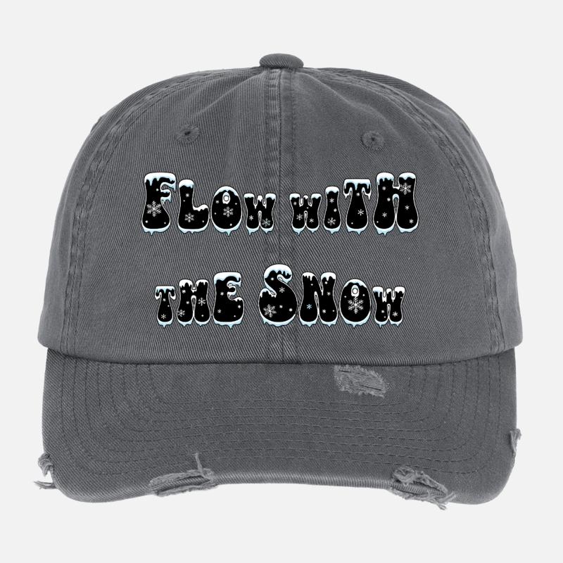 Flow with the Snow Flexfit Vintage Destroyed Cap