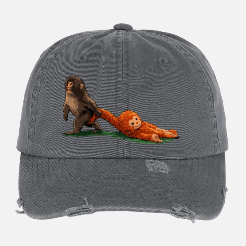 punch the monkey Flexfit Vintage Destroyed Cap