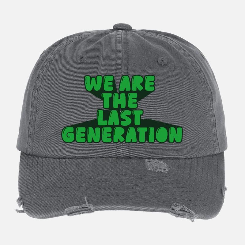 we are the last generation Flexfit Vintage Destroyed Cap