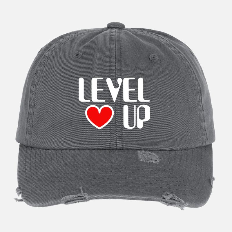Level Up Flexfit Vintage Destroyed Cap