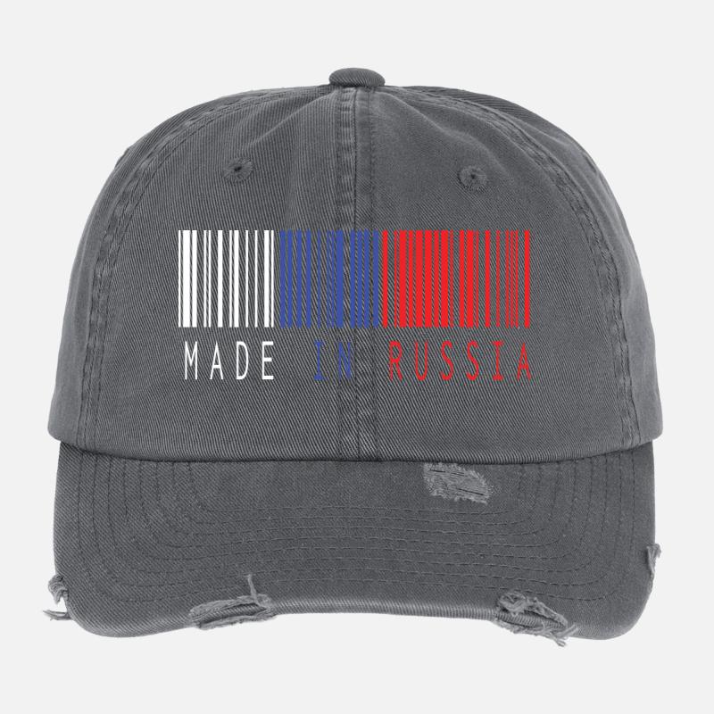 FAIT EN RUSSIE BARCODE Casquette vintage effet usé Flexfit