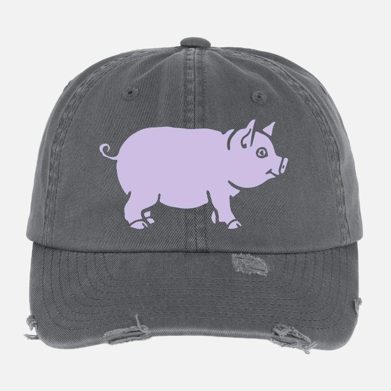 pig Flexfit Vintage Destroyed Cap
