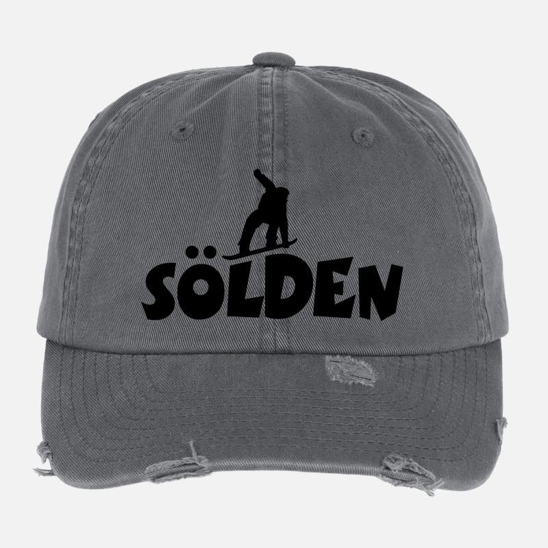 Sölden Snowboarding Flexfit Vintage Destroyed Cap