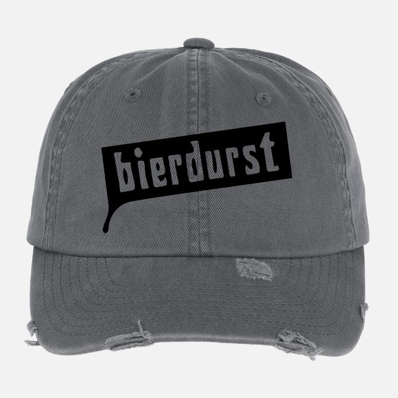 BIERDURST! - Flexfit Vintage Destroyed Cap - Dunkelgrau