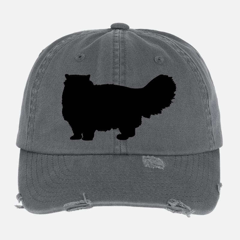 Chat persan Casquette vintage effet usé Flexfit