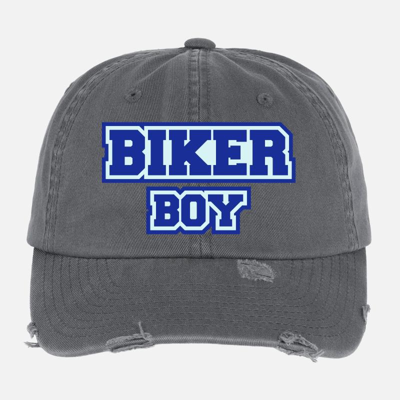 Biker Boy Casquette vintage effet usé Flexfit