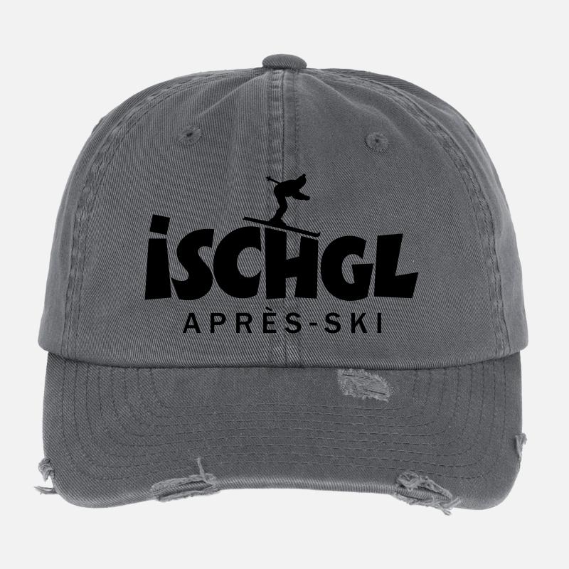 Ischgl Après-Ski Skifahrer Flexfit Vintage Destroyed Cap