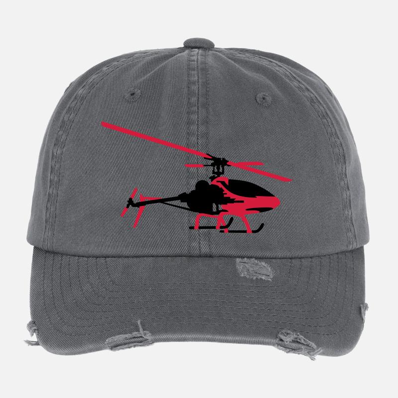 helicopter model Flexfit Vintage Destroyed Cap