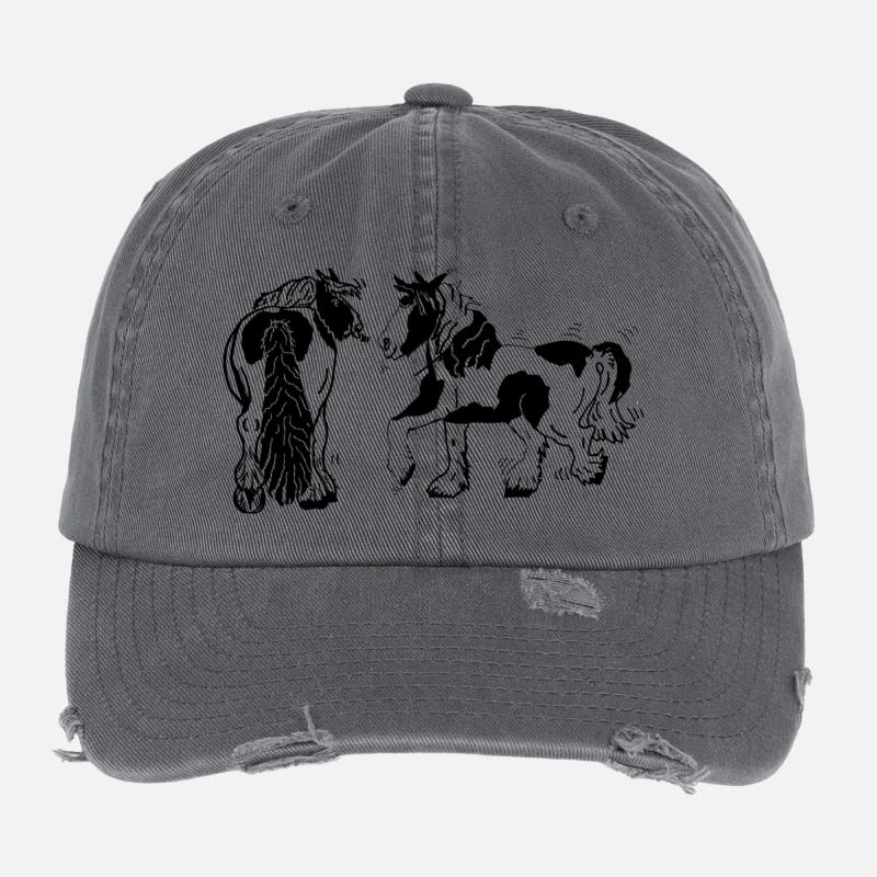 Mignon Tinker Horses Equestrian Casquette vintage effet usé Flexfit