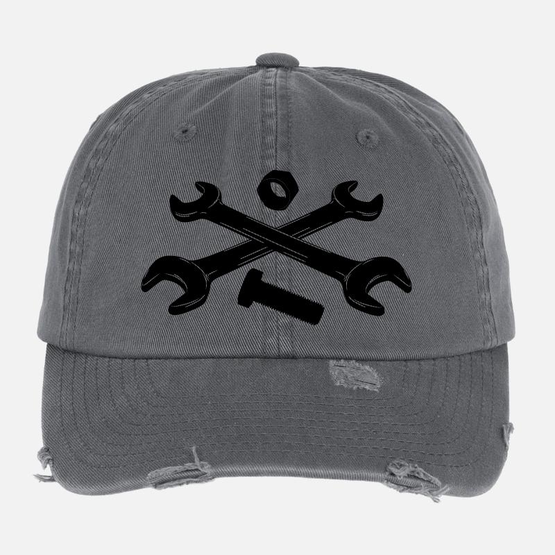 Outils clés écrou et boulon Casquette vintage effet usé Flexfit