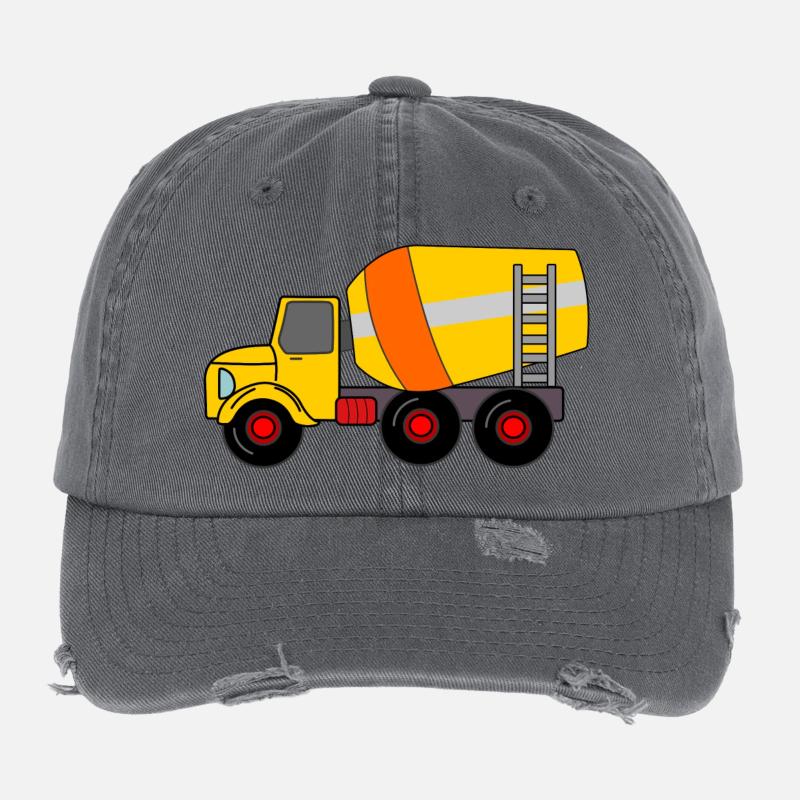 Couleur du wagon de ciment Casquette vintage effet usé Flexfit