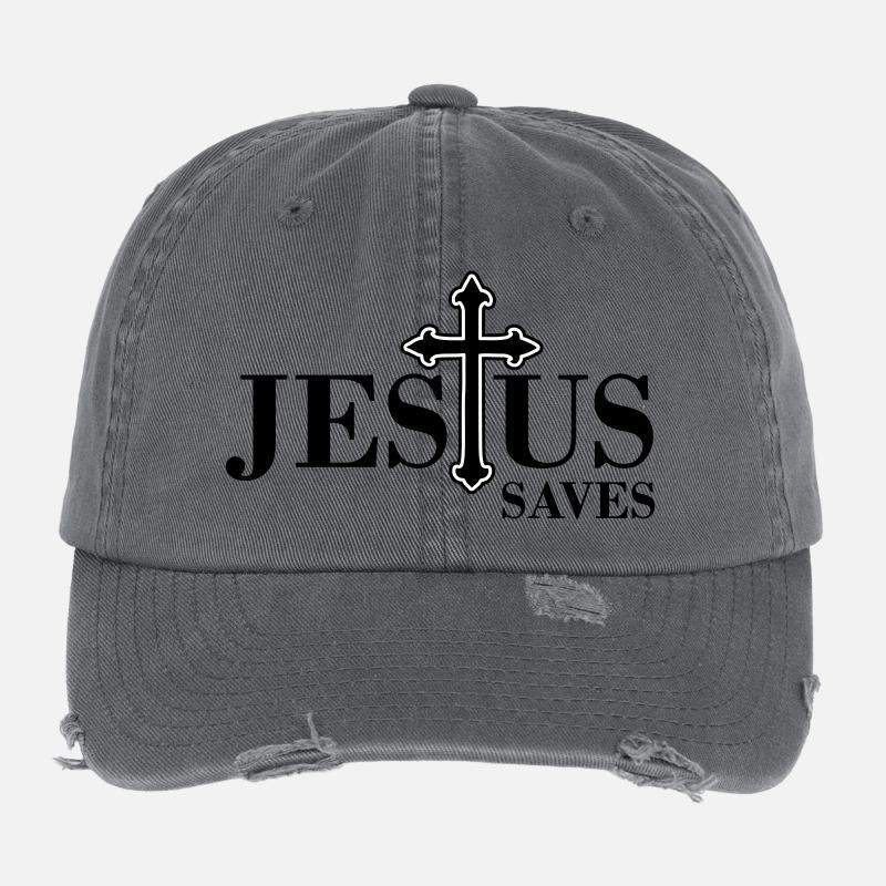 Jesus Rettet Flexfit Vintage Destroyed Cap