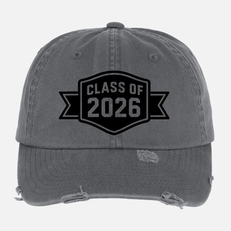 Classe de 2026 Casquette vintage effet usé Flexfit