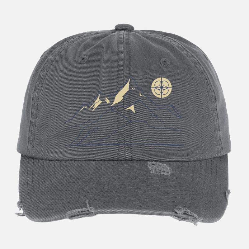 Mountain Line Art Flexfit Vintage Destroyed Cap