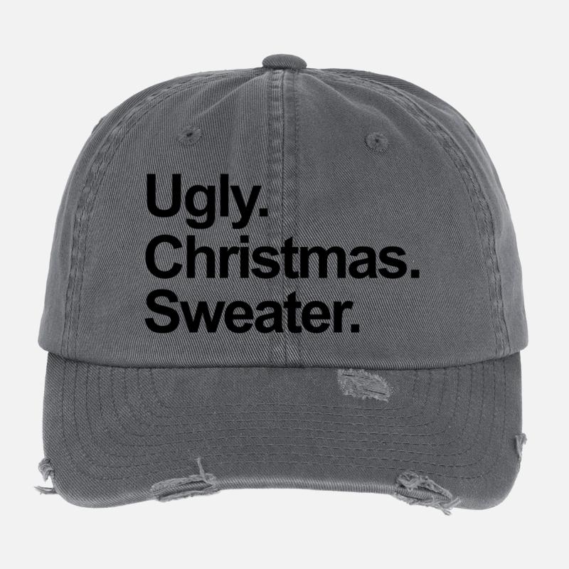 hässlicher Weihnachtspullover Flexfit Vintage Destroyed Cap