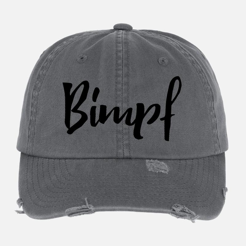Bayrisches Wort, kleiner Junge: Bimpf Flexfit Vintage Destroyed Cap